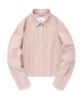 COVERNAT WOMAN Crop Clover Heart Cotton Shirt Pink