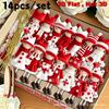 Christmas Wooden Girl Doll Hanging Pendant Set 28 Pieces, Festive Tree Charms for Home Party Decor & Xmas Gift