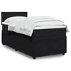 Exclusive House - Slatted Bed Base with Mattress Black 90x190 Cm Velvet