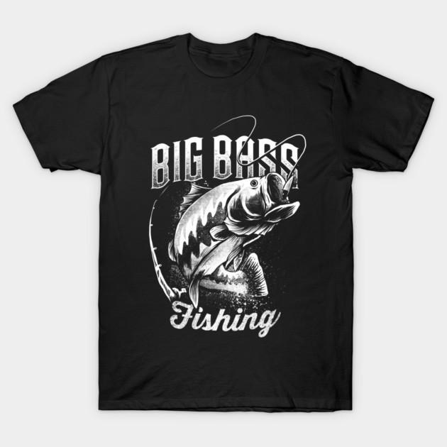 Big Bass Fishing Largemouth Angler Outdoor Hobby‑Meme Unisex Cotton T‑Shirt