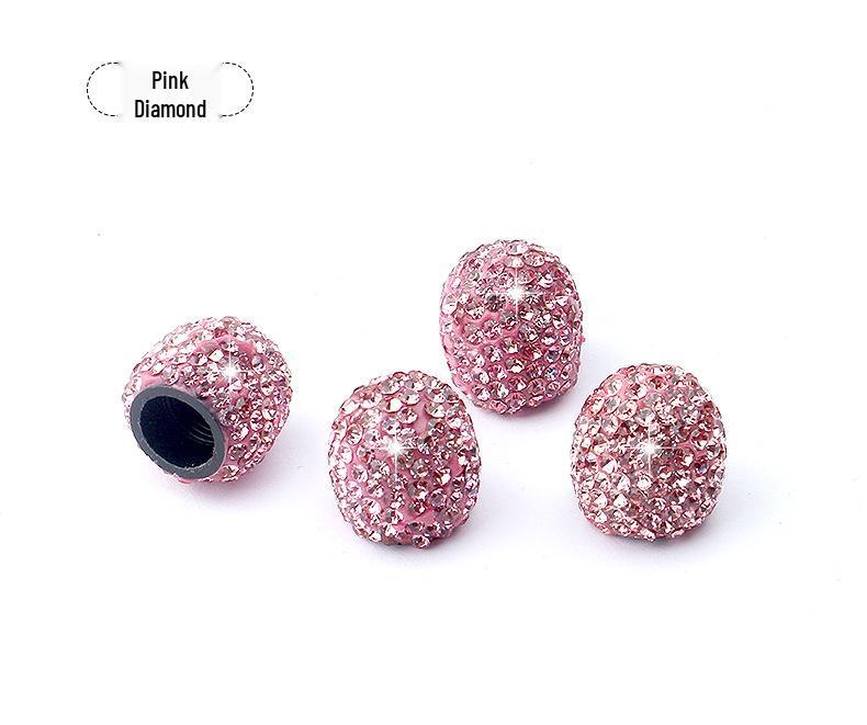Creative Diamond-Studded Tire Valve Stem Cap for Car Decoration