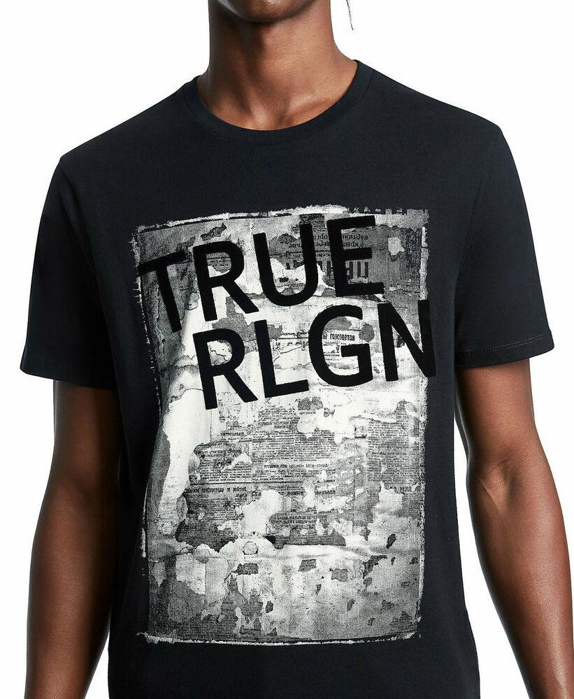 

Черная футболка унисекс с графическим логотипом True Religion Spaper S