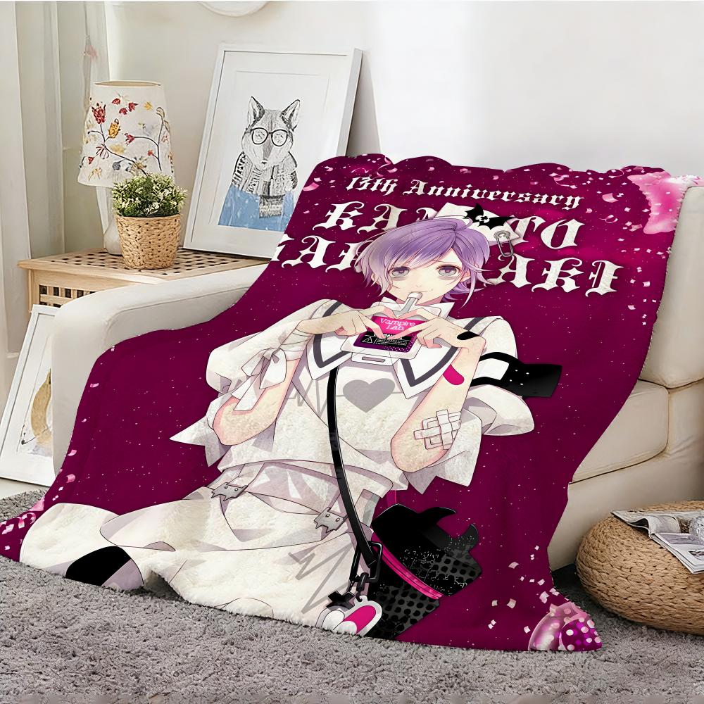 Anime D-Diabolik Lovers Movie Throw Lightweight 240g Flannel Blanket Soft Skin-friendly for Summer Cooling