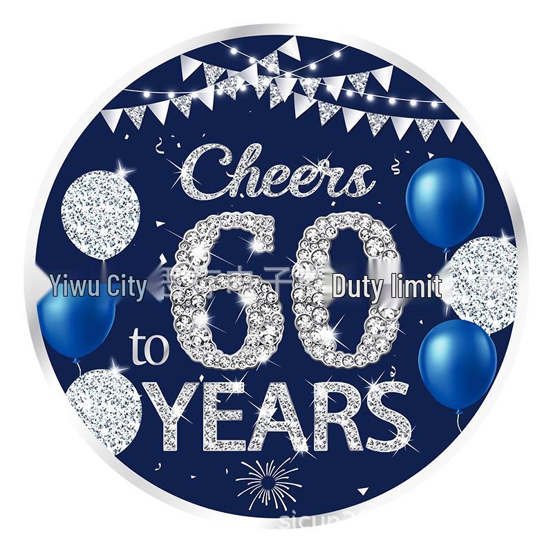 Blue Gold 1st Birthday Party Disposable Tableware Set