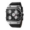 Orologio da uomo al quarzo Bad Ass Quadrante nero Pelle 55mm DZ9054