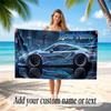 Neon Abstract Theme Beach Towel Personalized Custom Name & Text Soft Quick Dry Beach Towel for Swimming Travel