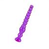 Tsukitoy Anal Plug Long Dildo 9 Consecutive Beads Bendable Silicone Anal Pearl Dildo with Suction Cup Transparent Anal Plug Anal Goods Unisex-S