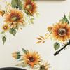 Small Fresh Yellow Sunflower Wall Sticker Bedroom Living Room Cabinet Mirror Decoration Sticker