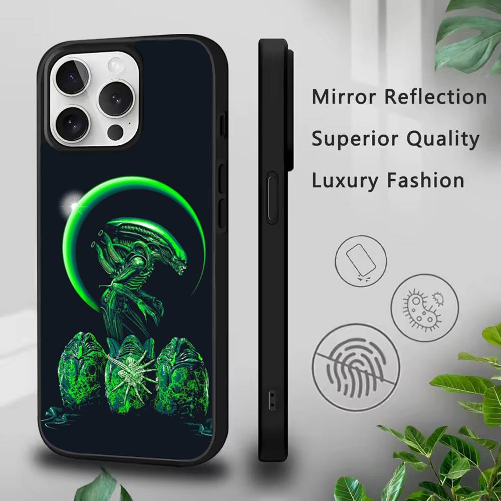A-Alien E-Earth Phone Case For iPhone 17,16,15,14,13,12,11,Pro,Max,Plus,Mini,SE4,E Magnetic Magsafe Wireless Charging