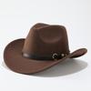 Popular European and American Fashion Cowboy Hat Men's and Women's High-end Top Hat Jazz Hat Felt Hat