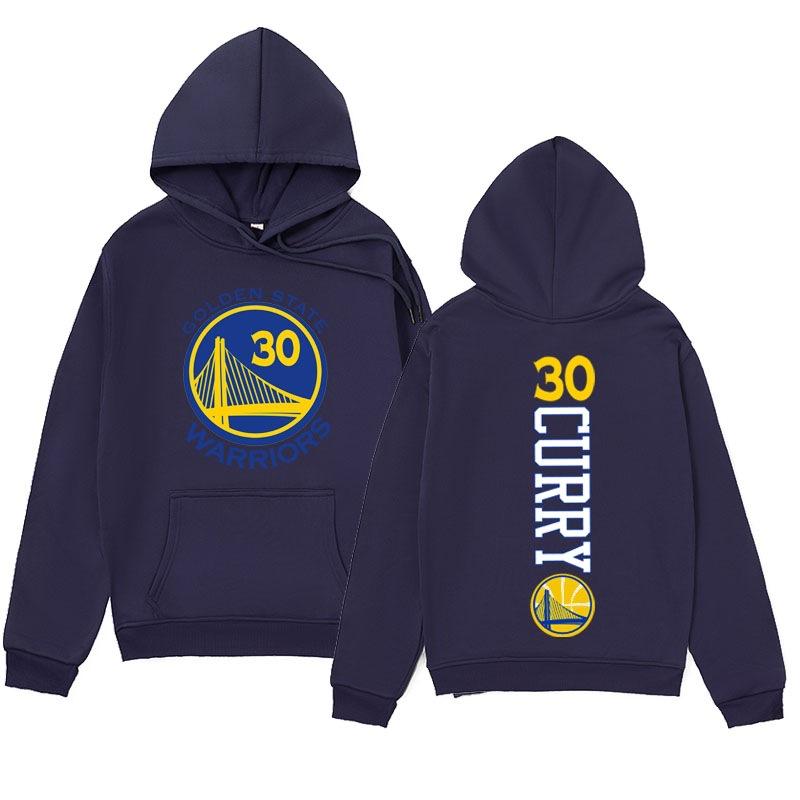 Herbst Winter Golden State Warriors Stephen Curry #30 Bedruckte Hoodies Lässig Warm Sport Langärmelig Herren und Damen Unisex Kapuzensweatshirts