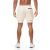 Men's Sports Shorts Double-layer Color Matching Fitness Running Breathable Solid Color Five Quarter Pants Shorts Men’s