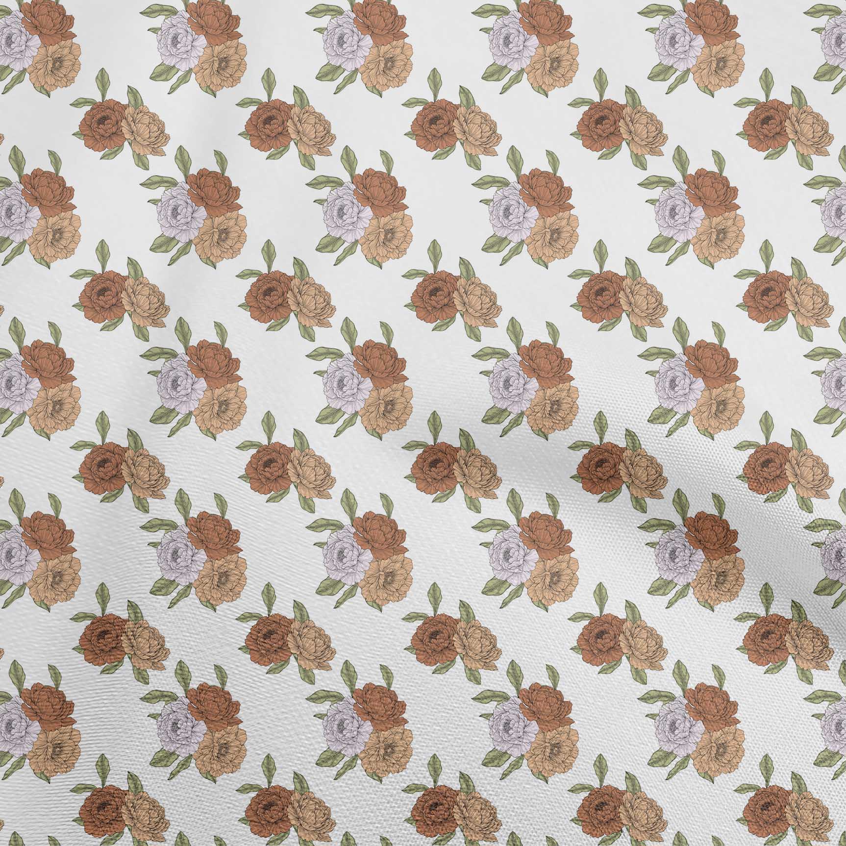 

OneOone Cotton Flex Light Blue Тканина з квітковим орнаментом для пошиття тканини для рукоділля з принтом у дворі 40 дюймів 42 Inch Wide - Viscose Chiffon білий