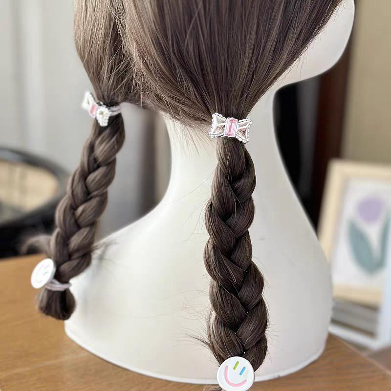 Cute Silver Scrunchies Children Girls Gift Elastic Hair Rubber Bands Accessories Tie Hair Ring Rope Headdress Headwear Ornament