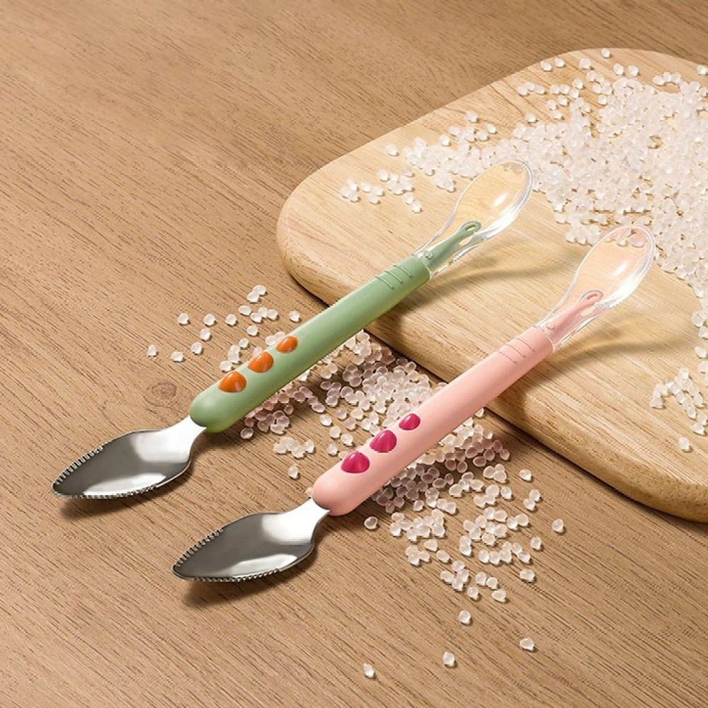 Baby Tableware Complementary Food Spoon Double-Ended Fruit Scraper Spoon Fruit Puree Spoon