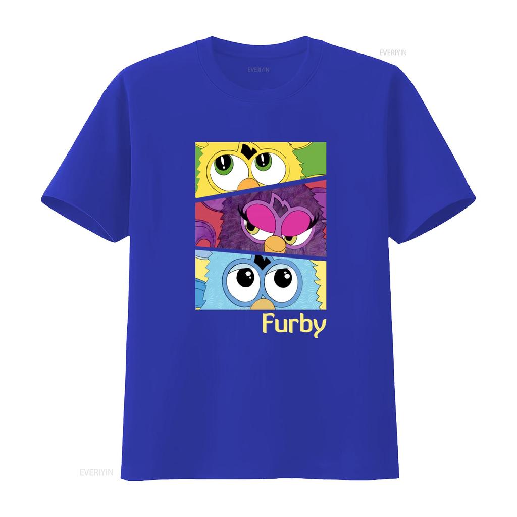 Furby Cartoon Print T Shirt For Fashion Summer Tops Vintage Stylish Versatile Breathable Streetwear Homme