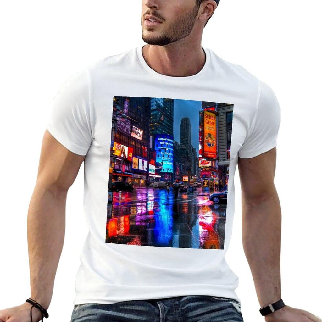 Tokyo City Neon Street Tshirt Uv Protection Outdoor Tee Shirt