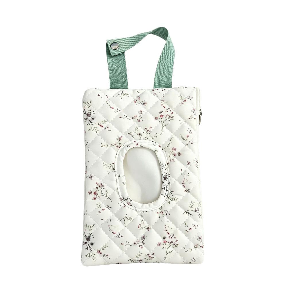 Quilted Baby Wipes Dispenser Floral Design Wet Tissue Storage Bag Mom Travel