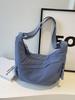 Casual Large Capacity Canvas Shoulder Bag With Zipper For Daily Use