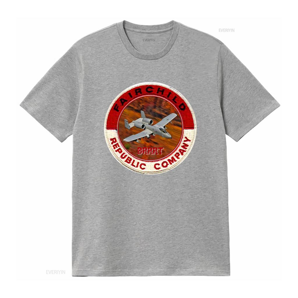 FAIRCHILD REPUBLIC COMPANY A 10 THUNDERBOLT II BODENANGRIFF BRRRT T-SHIRT vintage Gewaschen Leicht Designer-Kleidung Grafik