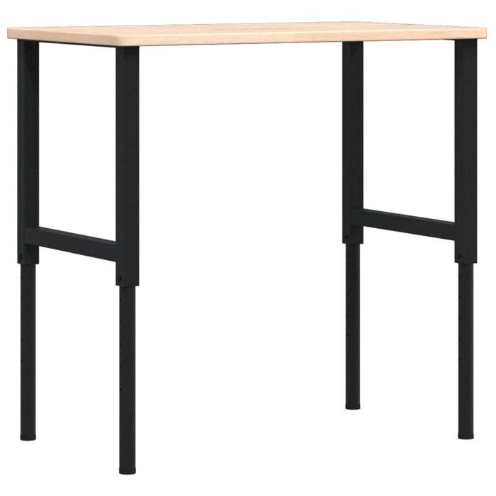 VidaXL Workbench 100x60x(71,5-98) Cm Solid Oak Rectangular, Work Table, Workstation, Work Table 3309678