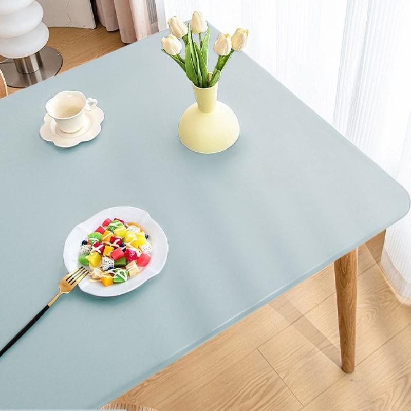 Fully Wrapped Elastic Tablecloth Heat-resistant Waterproof Oil Proof Table Cloth Dining Table Protection Pad Scratch Resistant Wear-resistant Placemat