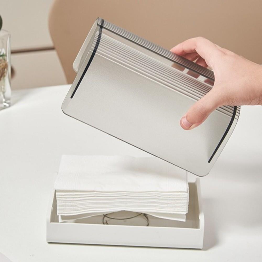 Plastic Napkin Paper Box Light Luxury Tissue Holder Practical Spring Tissue Box  Coffee Table