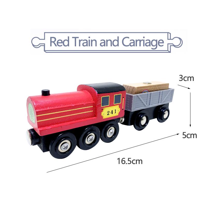 

Горячий поезд набор магнитных игрушечных машинок детские трековые аксессуары ручная раздвижная головоломка деревянная совместимая с различными треками подарок W10