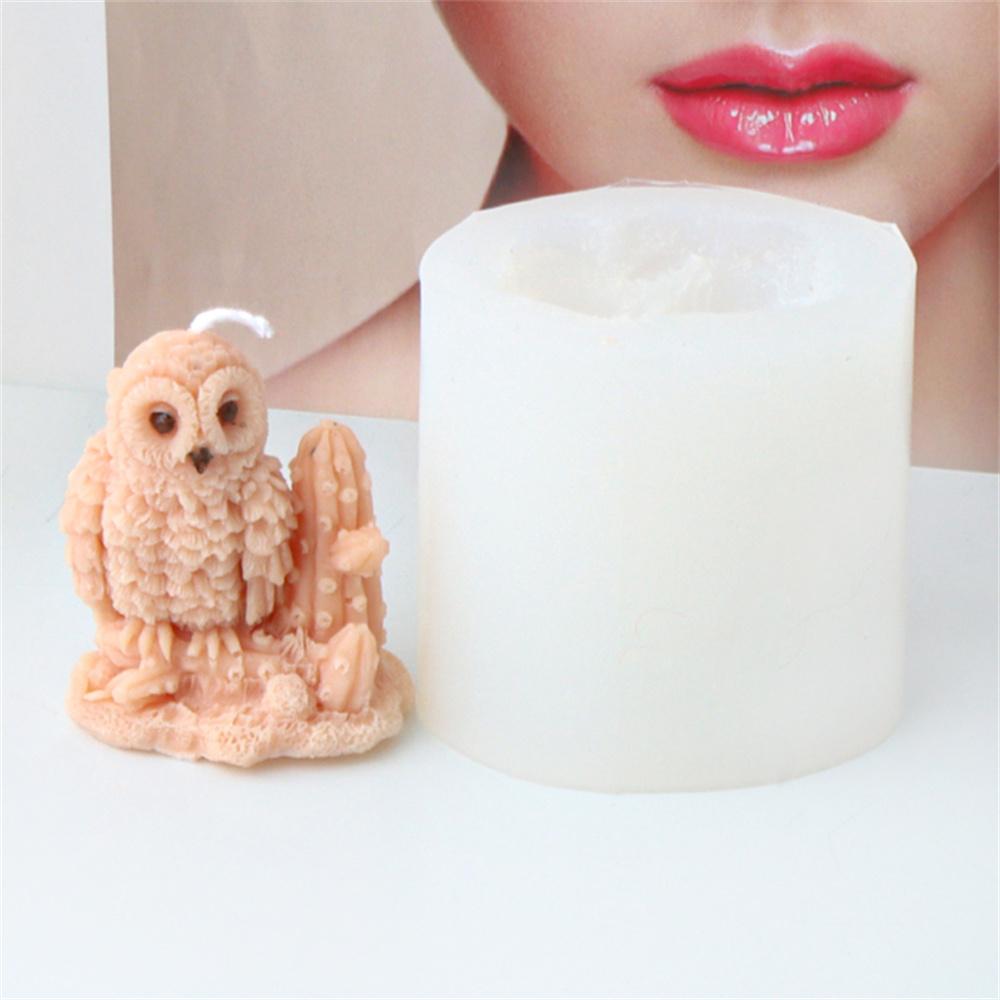 3D Owl Candle Silicone Mold DIY Animal Mold Home Decor Used for Making Candle Cake Chocolate Candy Handmade Soap Gypsum Crafts