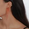 Women Tassel Crystal Earrings Long Fashion Geometric Rhinestone Earrings Jewelry
