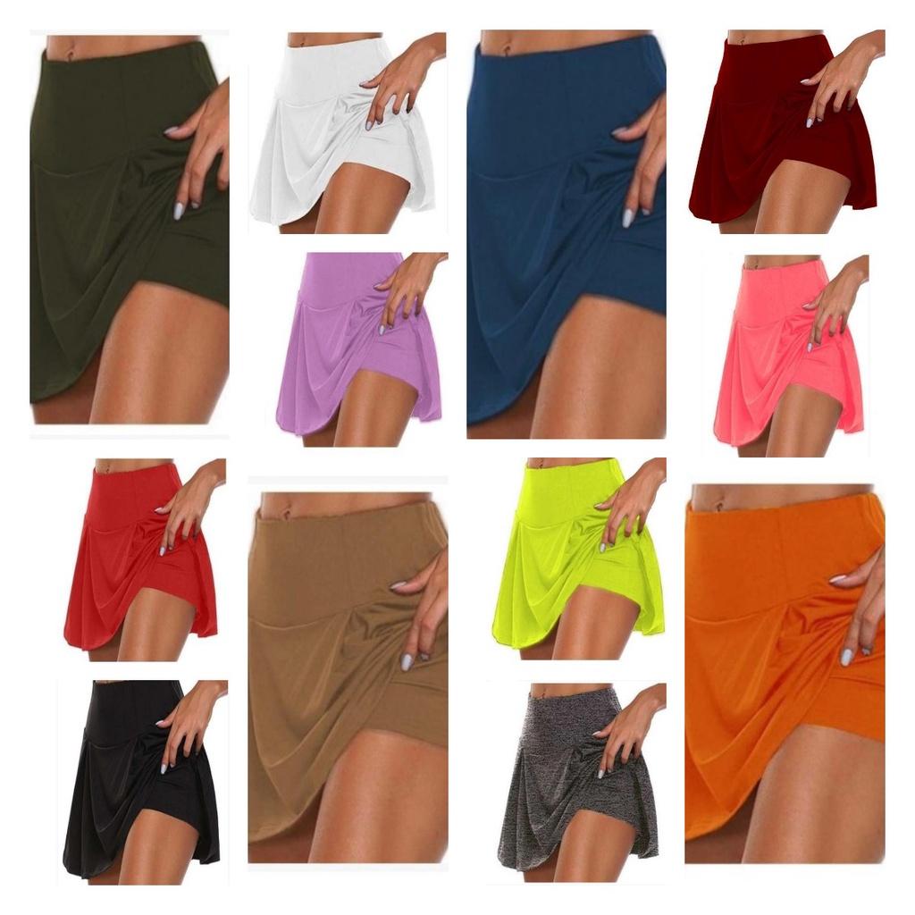 2023 Basic Summer Women's Pure Color Two-piece Fake Shorts Leggings Available In 13 Colors