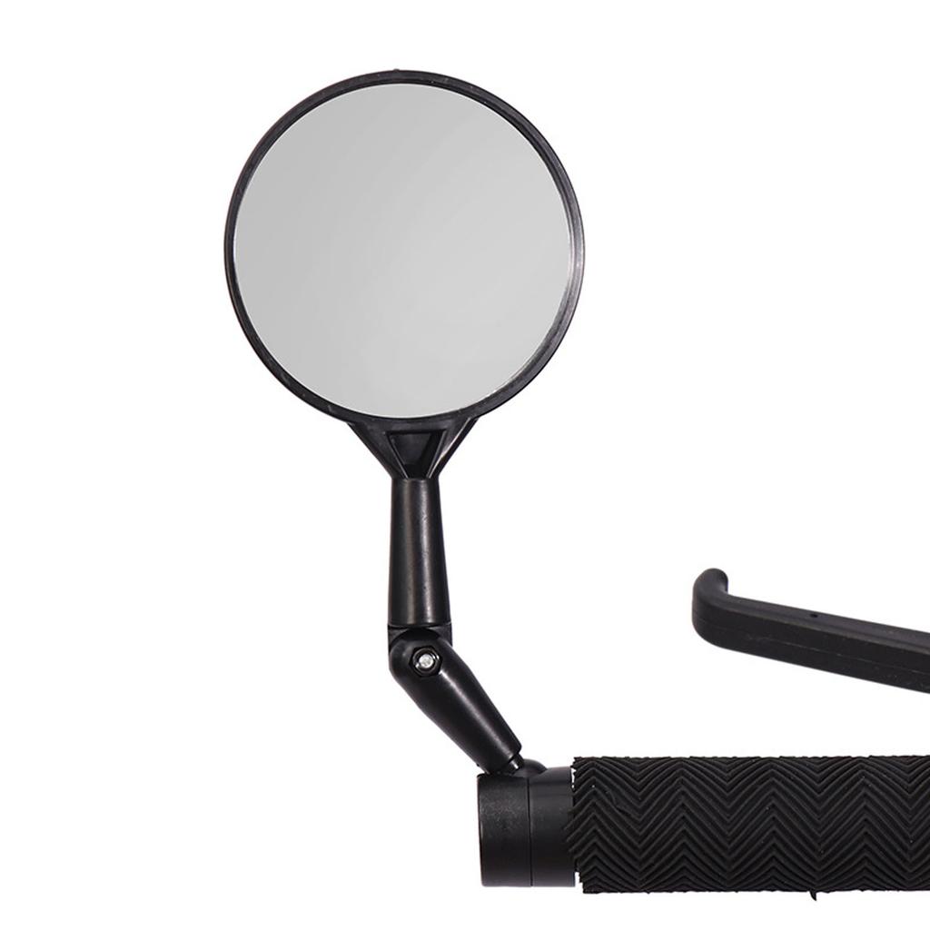 Bike Rear View Mirror HD Glass Bar End Rearview Mirror Wide Angle Adjustable Safe Cycling Rearview Mirror for Mountain Road Bike