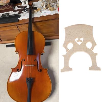 Ponte per Violoncello in Legno Fatto a Mano per Migliorare il Tono Acero Ponte per Violoncello Texture del Legno per Migliorare la Risonanza Acustica