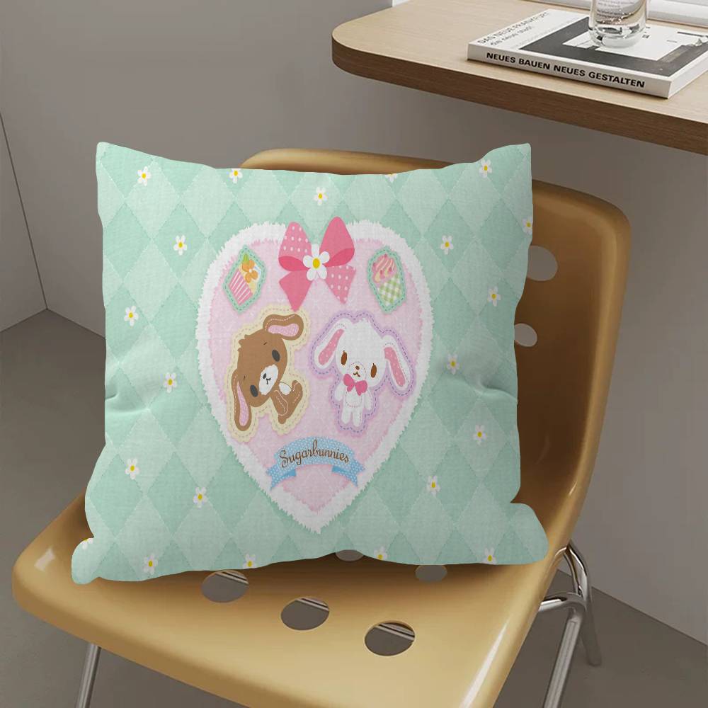 Cartoon Niedliche S-Sugarbunnies Kissenbezug Kissenhülle Deko Kissenbezug Bedruckter Kissenbezug für Sofa