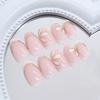 Fairy Fresh and Gentle Three-dimensional Gilt French Fine Flash Flower European and American Ins Wind Removable Manicure 24 Pieces