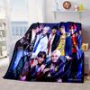 Colorful kpop Artwork Blanket Flannel Blanket for bed, sofa, Camping, Hiking, Picnic Essentials, gift for family Fan gifts