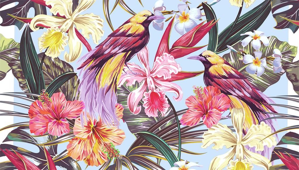 Tábua de Cortar de Vidro 52X30 Flores