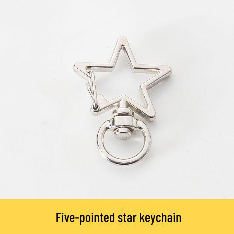 

Металлический брелок в форме звезды и сердца для самодельных украшений и аксессуаров Five-pointed star [1 piece]