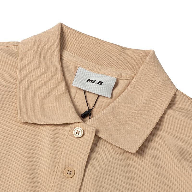 New MLB Short Sleeved Dresses Women's Light Beige 3FOPB0543-45BGL