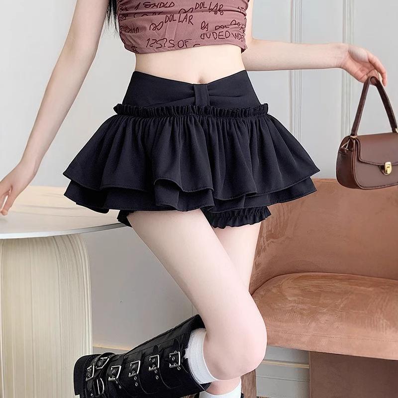 Hot Girl High Waist Ballet Style Skirt Pants: Puffy A-line, Anti-Exposure, Super Short