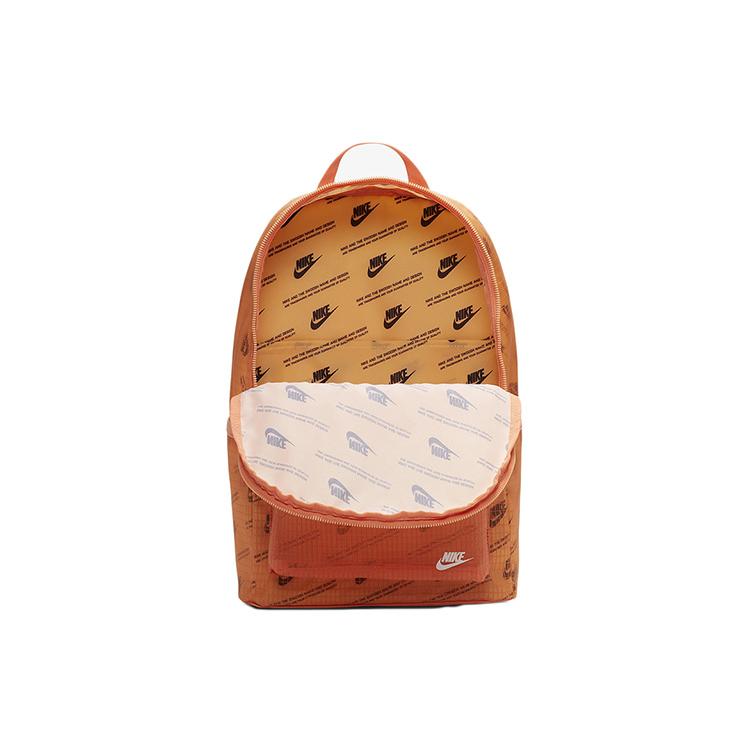 Nike Heritage Polyamide Backpack Regular Unisex Orange CK7444-884