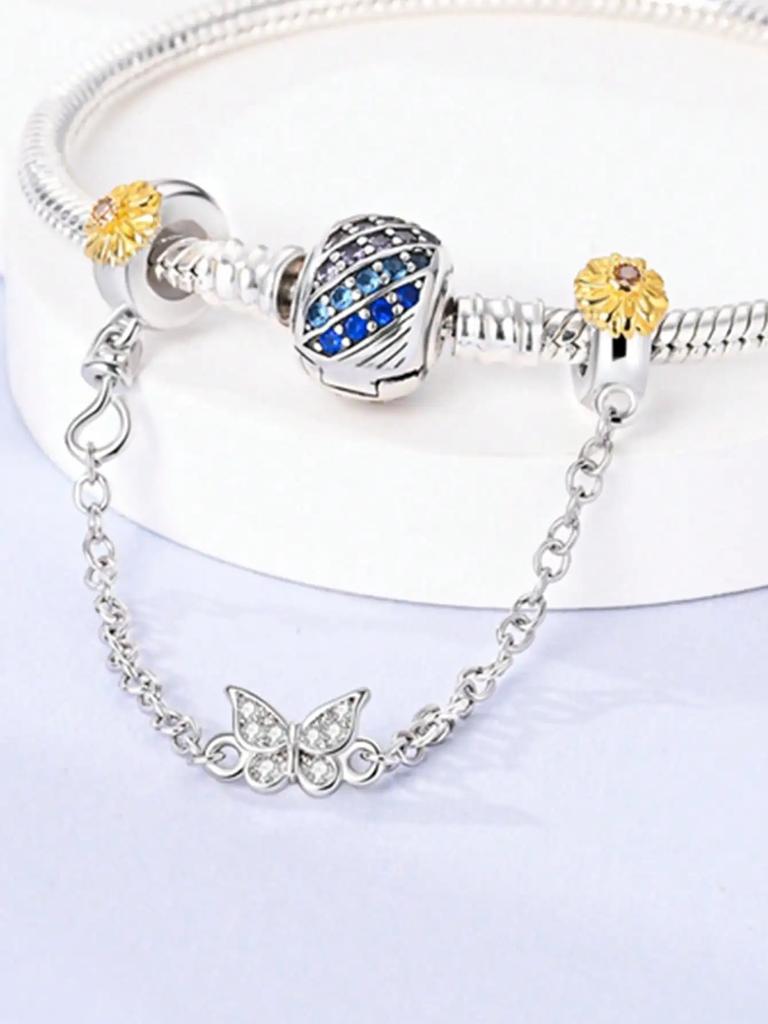 Charms Plata Copper Colors Bear Maple Leaf Safety Chains Beads Pendant For Original Bracelet For Women Diy Jewelry Love Gift