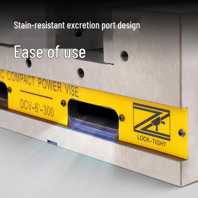 MC Precision 6" Hydraulic Vise for CNC Machining Center with Force Amplifying Boost and Flat Jaw Design