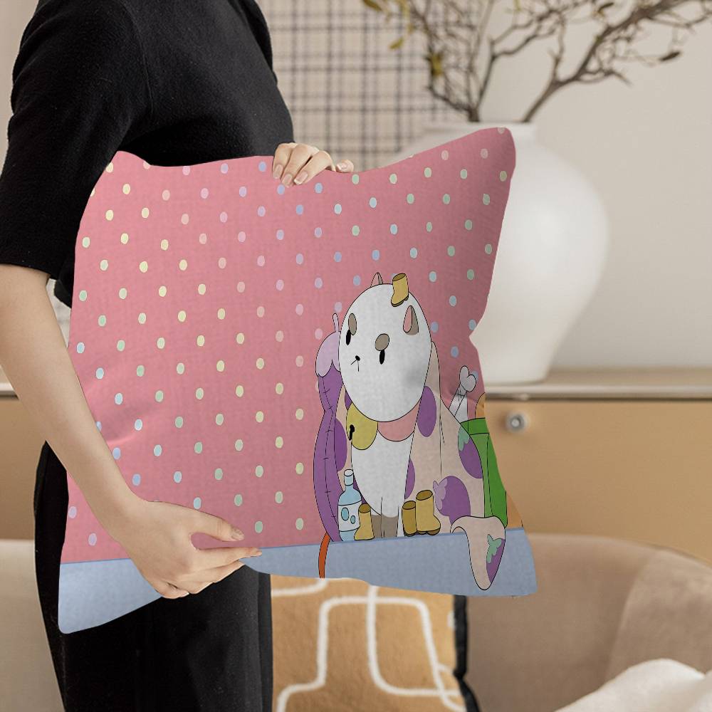 Bee And Puppycat Anime Lucky Dragon Pillow Cover Sofa Cushion Cover Home Room Decoration Children Gift