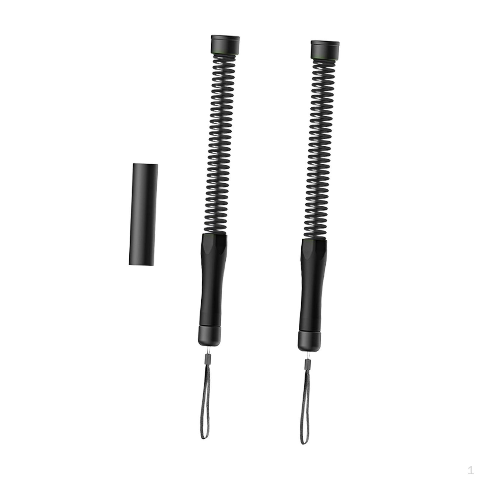 

2 Pieces Fitness Battle Ropes Versatile Tool Portable Strength Training Rope чёрный