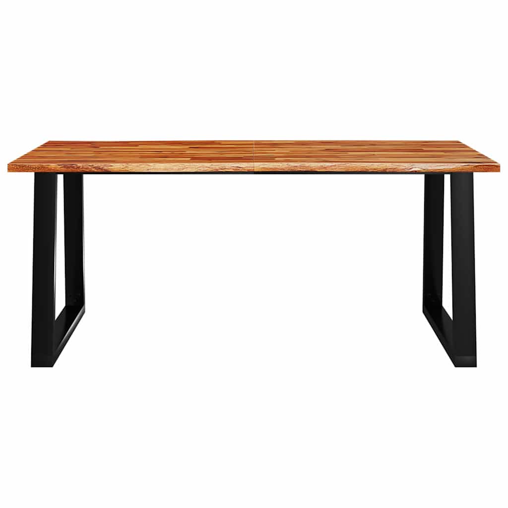 Dining Table with Live Edge 180 x 90 x 75 cm Solid Acacia Wood