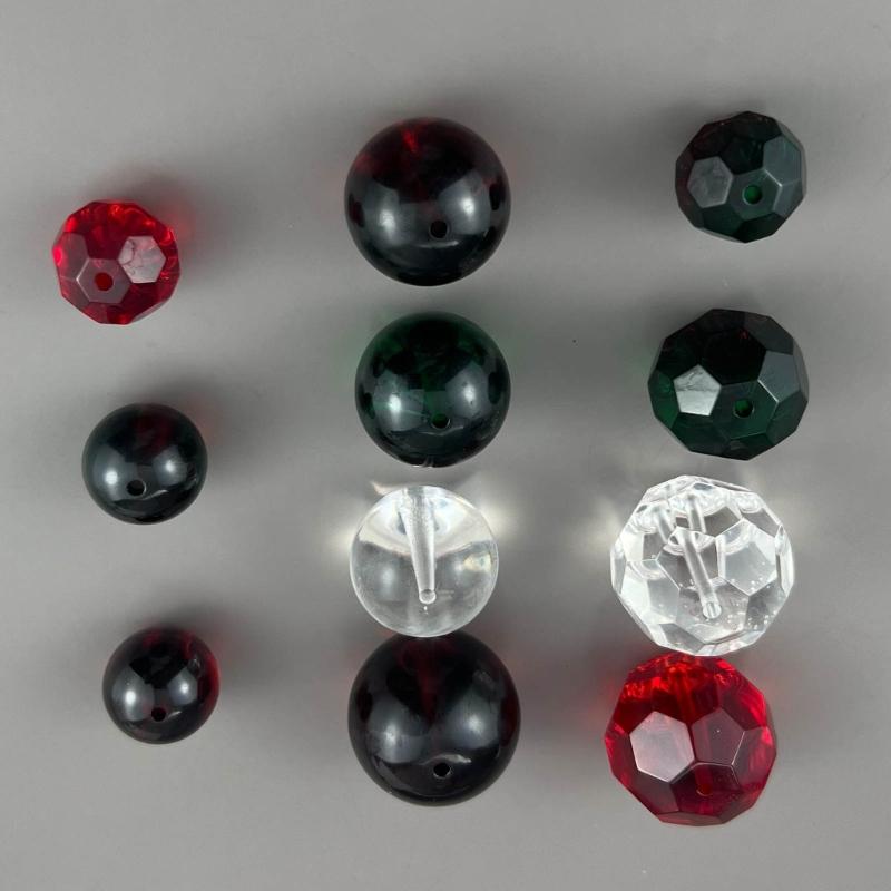 Silicone Mold Set Bracelet Bead Pendant Resin Mold with Hole DIY Necklace Bracelet Jewelry Making 20/25/30mm Bead Mold