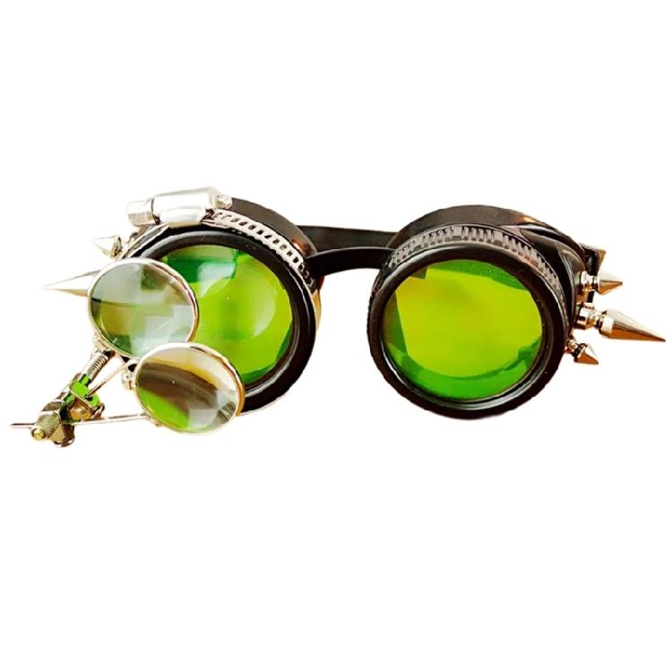Готические очки в стиле стимпанк с заклепками, очки для Хэллоуина, декоративные очки в стиле стимпанк для тематических вечеринок.