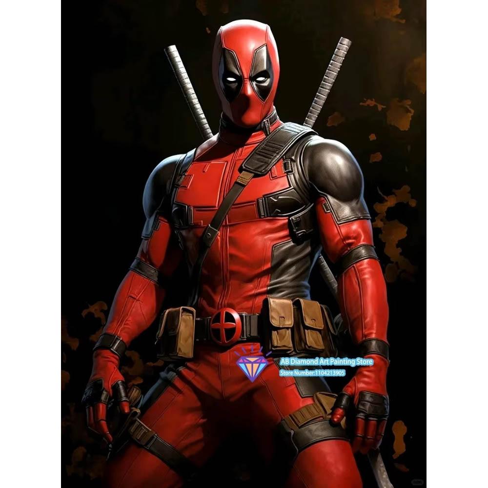 Deadpool's Heart-warming/Bie's Famous Scene Diamond Painting Full of Diamonds Handmade DIY Full Diamond and Gem Sticker Home Decoration Painting