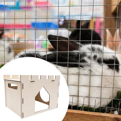 Hideout House Bunny Castle Cage Accessories Detachable Nesting Habitat Cabin for Kittens Cat